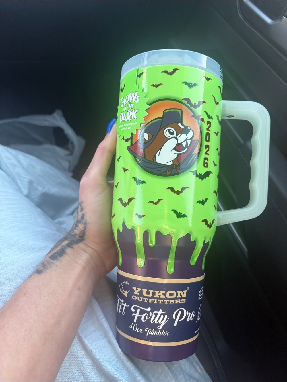 Yukon Outfitters Glow-in-the-Dark Green 40oz Tumbler Mug